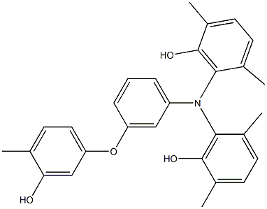 N,N-Bis(6-hydroxy-2,5-dimethylphenyl)-3-(3-hydroxy-4-methylphenoxy)benzenamine Struktur