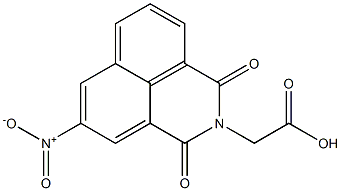 2,3-Dihydro-1,3-dioxo-5-nitro-1H-benzo[de]isoquinoline-2-acetic acid Struktur