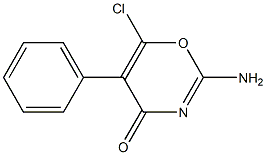 2-Amino-5-phenyl-6-chloro-4H-1,3-oxazin-4-one Struktur