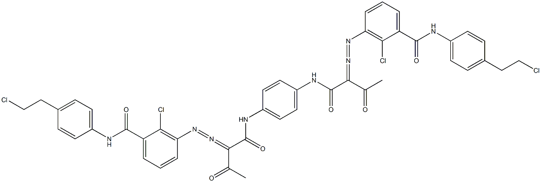 3,3'-[1,4-Phenylenebis[iminocarbonyl(acetylmethylene)azo]]bis[N-[4-(2-chloroethyl)phenyl]-2-chlorobenzamide] Struktur