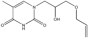 1-[2-Hydroxy-3-(2-propenyloxy)propyl]thymine Struktur