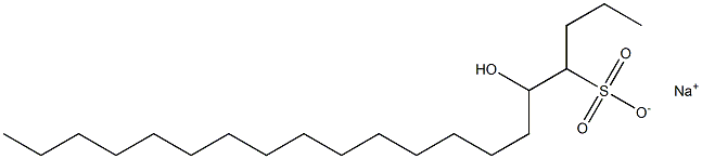 5-Hydroxyicosane-4-sulfonic acid sodium salt Struktur