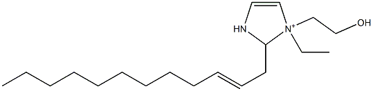 2-(2-Dodecenyl)-1-ethyl-1-(2-hydroxyethyl)-4-imidazoline-1-ium Struktur