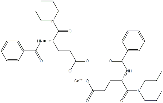 Bis[(S)-4-(benzoylamino)-5-(dipropylamino)-5-oxopentanoic acid]calcium salt Struktur