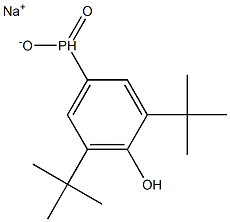 3,5-Di-tert-butyl-4-hydroxyphenylphosphinic acid sodium salt Struktur