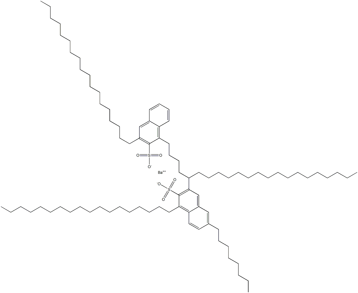 Bis(1,3-dioctadecyl-2-naphthalenesulfonic acid)barium salt Struktur