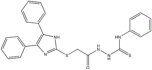 N'-[(Phenylamino)thiocarbonyl]-2-[(4,5-diphenyl-1H-imidazol-2-yl)thio]acetohydrazide Struktur