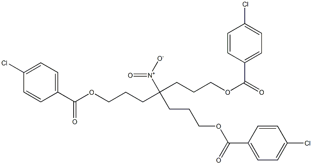 4-Nitro-4-[3-(4-chlorobenzoyloxy)propyl]heptane-1,7-diol bis(4-chlorobenzoate) Struktur