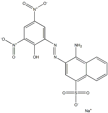 4-Amino-3-[(3,5-dinitro-2-hydroxyphenyl)azo]naphthalene-1-sulfonic acid sodium salt Struktur