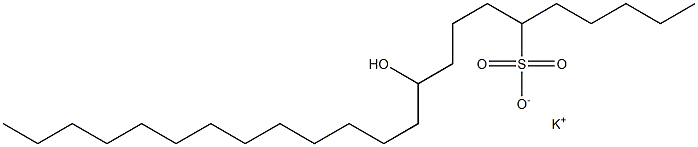 10-Hydroxytricosane-6-sulfonic acid potassium salt Struktur