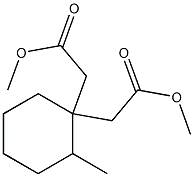 2-Methyl-1,1-cyclohexanediacetic acid dimethyl ester Struktur