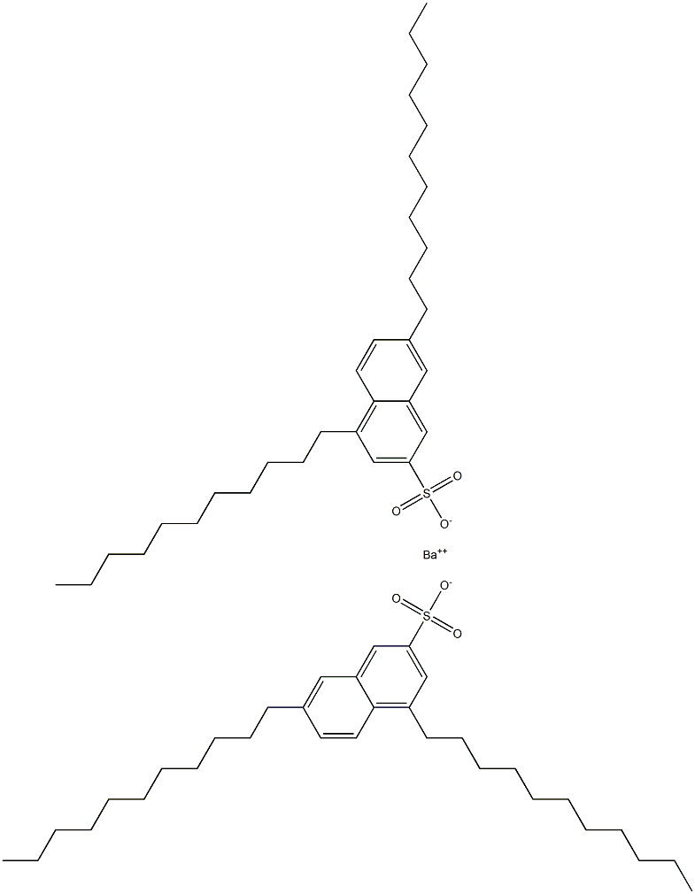 Bis(4,7-diundecyl-2-naphthalenesulfonic acid)barium salt Struktur