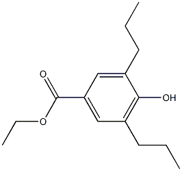 3,5-Dipropyl-4-hydroxybenzoic acid ethyl ester Struktur