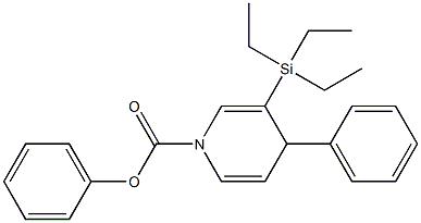 1,4-Dihydro-4-phenyl-3-(triethylsilyl)pyridine-1-carboxylic acid phenyl ester Struktur