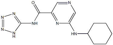 N-(1H-Tetrazol-5-yl)-6-cyclohexylaminopyrazine-2-carboxamide Struktur