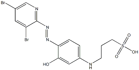 3-[[4-(3,5-Dibromo-2-pyridinylazo)-3-hydroxyphenyl]amino]propane-1-sulfonic acid Struktur