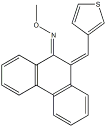 (10Z)-9,10-Dihydro-9-(methoxyimino)-10-(3-thienylmethylene)phenanthrene Struktur