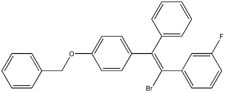 (Z)-1-[p-(Benzyloxy)phenyl]-2-bromo-2-(m-fluorophenyl)-1-phenylethene Struktur