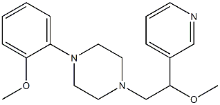 4-(o-Methoxyphenyl)-1-[2-methoxy-2-(3-pyridyl)ethyl]piperazine Struktur