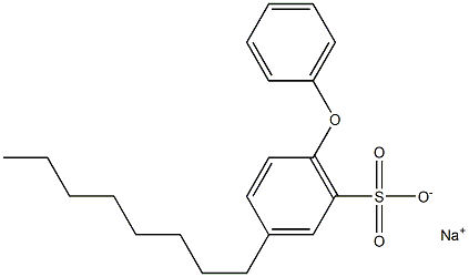 3-Octyl-6-phenoxybenzenesulfonic acid sodium salt Struktur