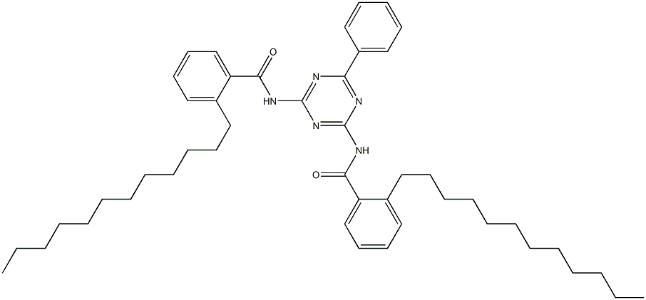 N,N'-(6-Phenyl-1,3,5-triazine-2,4-diyl)bis(2-dodecylbenzamide) Struktur