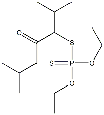 Dithiophosphoric acid O,O-diethyl S-(2,6-dimethyl-4-oxoheptan-3-yl) ester Struktur