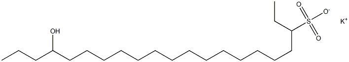 18-Hydroxyhenicosane-3-sulfonic acid potassium salt Struktur