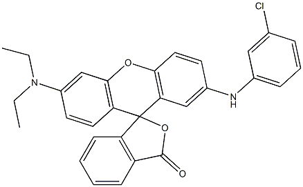 3'-(Diethylamino)-7'-(3-chloroanilino)spiro[isobenzofuran-1(3H),9'-[9H]xanthen]-3-one Struktur