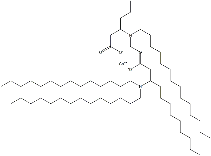 Bis[3-(ditetradecylamino)hexanoic acid]calcium salt Struktur