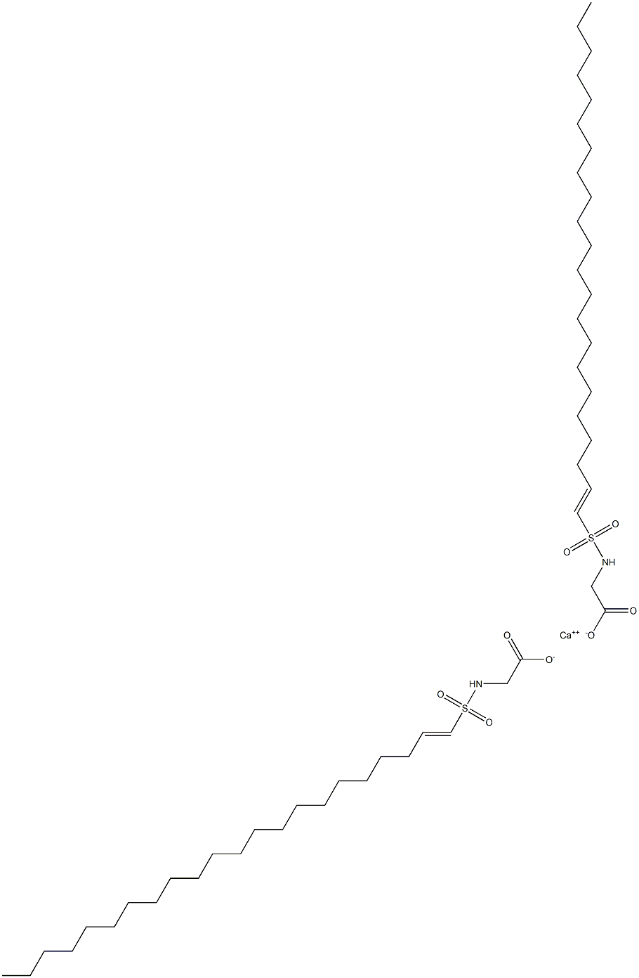 Bis[N-(1-docosenylsulfonyl)glycine]calcium salt Struktur