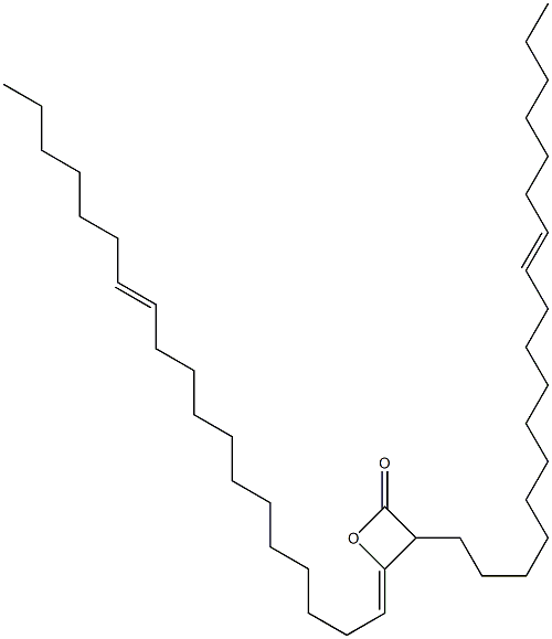 3-(11-Octadecenyl)-4-(12-nonadecen-1-ylidene)oxetan-2-one Struktur