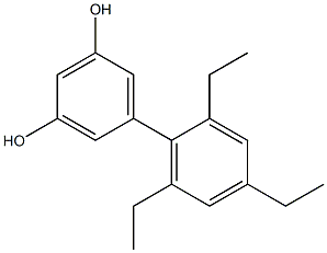 5-(2,4,6-Triethylphenyl)benzene-1,3-diol Struktur