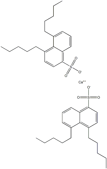 Bis(4,5-dipentyl-1-naphthalenesulfonic acid)calcium salt Struktur