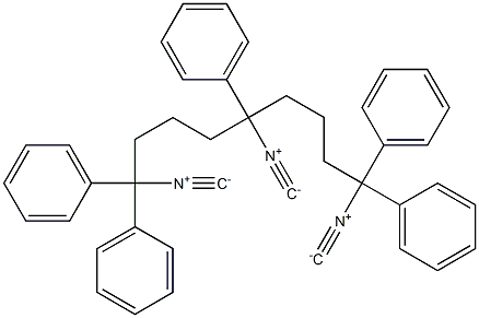 (1,1,5,9,9-Pentaphenylnonane-1,5,9-triyl)triisocyanide Struktur