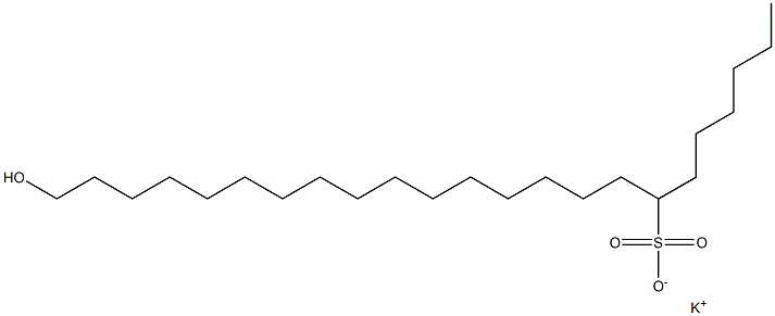 23-Hydroxytricosane-7-sulfonic acid potassium salt Struktur