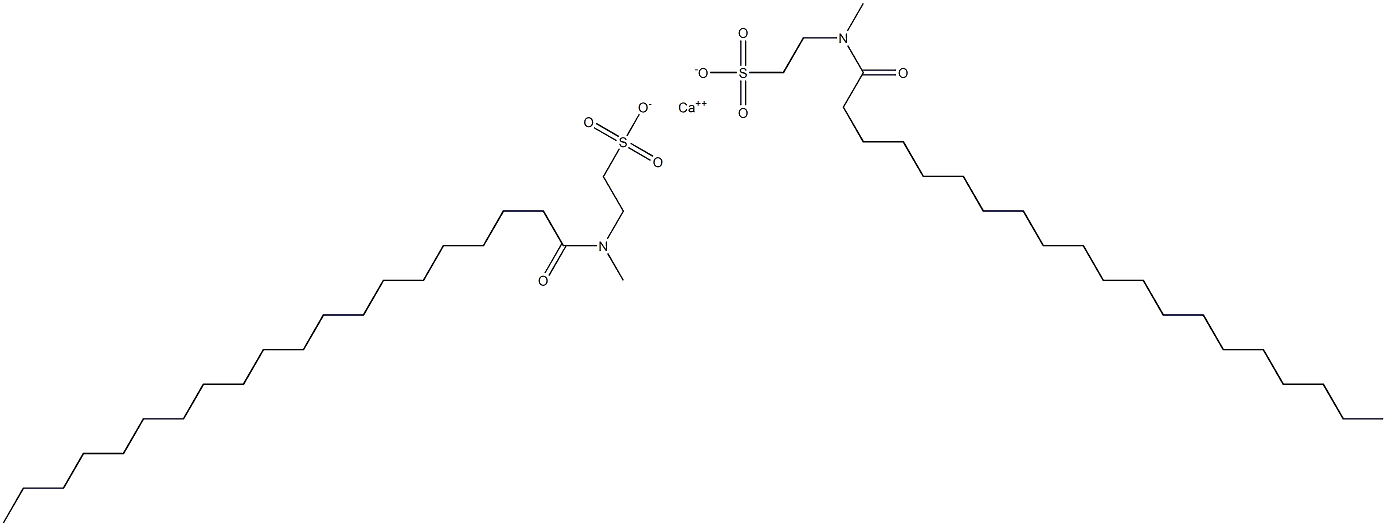 Bis[N-(1-oxoicosyl)-N-methyltaurine]calcium salt Struktur