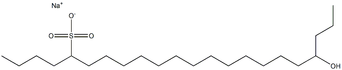 19-Hydroxydocosane-5-sulfonic acid sodium salt Struktur