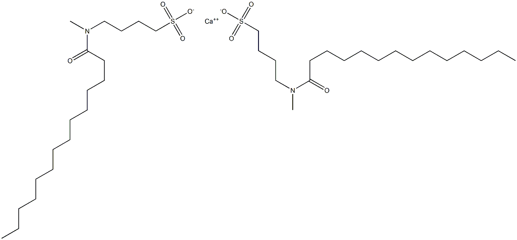 Bis[4-(N-tetradecanoyl-N-methylamino)-1-butanesulfonic acid]calcium salt Struktur