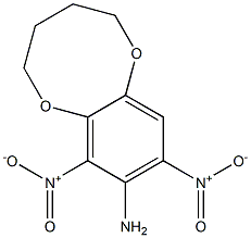 7,9-Dinitro-2,3,4,5-tetrahydro-1,6-benzodioxocin-8-amine Struktur