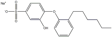 2-Hydroxy-2'-hexyl[oxybisbenzene]-4-sulfonic acid sodium salt Struktur