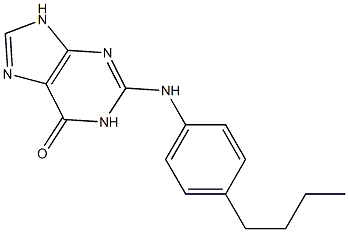 2-(4-Butylphenylamino)-9H-purin-6(1H)-one Struktur