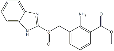 2-[[2-[Amino]-3-(methoxycarbonyl)benzyl]sulfinyl]-1H-benzimidazole Struktur