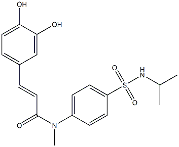 3,4-Dihydroxy-N-[4-[isopropylsulfamoyl]phenyl]-N-methyl-trans-cinnamamide Struktur