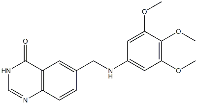 6-[N-(3,4,5-Trimethoxyphenyl)aminomethyl]quinazolin-4(3H)-one Struktur