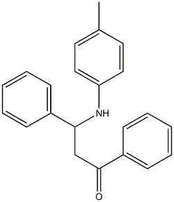 1,3-Diphenyl-3-(4-methylanilino)-1-propanone Struktur