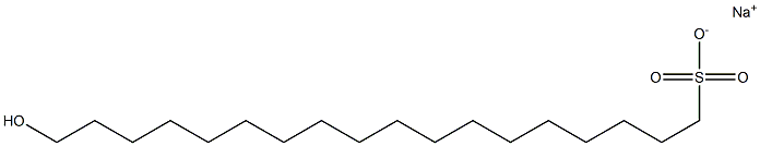 18-Hydroxyoctadecane-1-sulfonic acid sodium salt Struktur