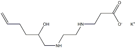 3-[N-[2-[N-(2-Hydroxy-5-hexenyl)amino]ethyl]amino]propionic acid potassium salt Struktur