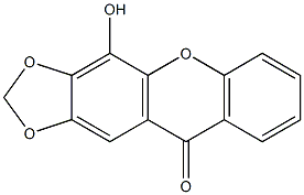 4-Hydroxy-10H-1,3-dioxolo[4,5-b]xanthen-10-one Struktur