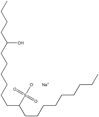 17-Hydroxyhenicosane-10-sulfonic acid sodium salt Struktur