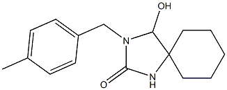 3-(p-Methylbenzyl)-4-hydroxy-2-oxo-1,3-diazaspiro[4.5]decane Struktur